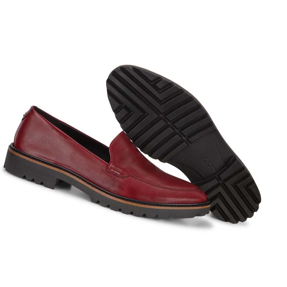 Women's Ecco Incise Tailored Dress Shoes Burgundy | USA 101HAP